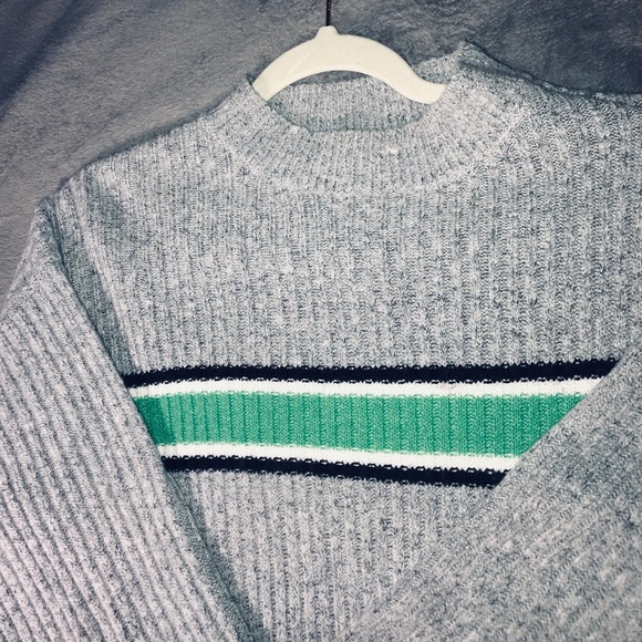 Green Stripped Sweater - Picture 1 of 8